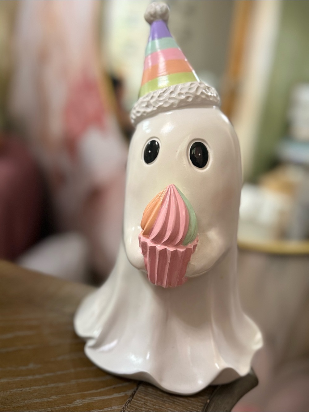 Viral T.J.Maxx Home Goods Cupcakes Candy and Bows OhMy! Ghost Resin Figurine